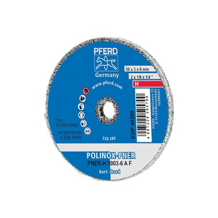 PFERD 2" x 1/8" Unitized Wheel - 1/4" A.H., A/O Fine (H) 8AM 48268